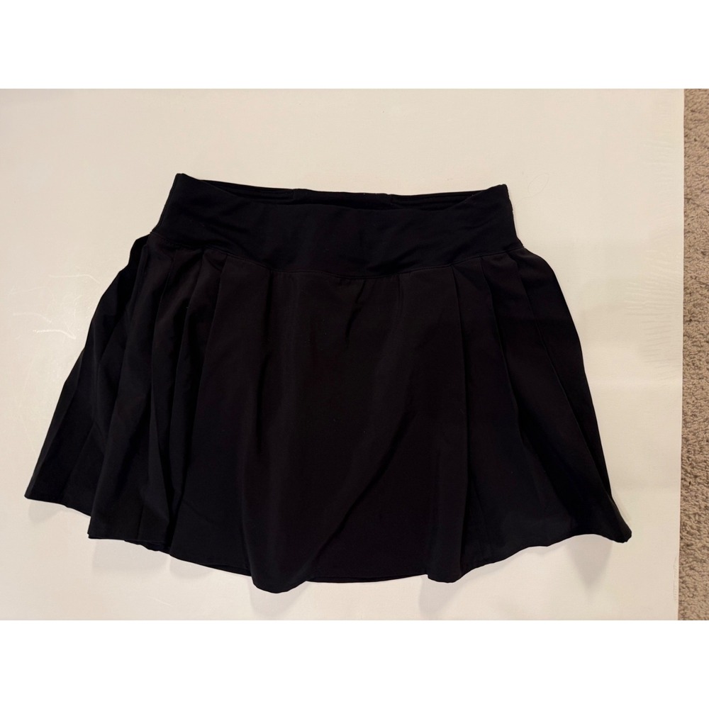 Lululemon 2022 Side Pleat High Rise Tennis Skirt size 4 black pickleball golf